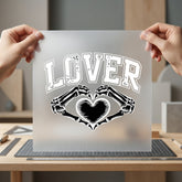 Skeleton Heart Hand Lover Vintage Retro Ready to Press DTF Transfer for Dtf