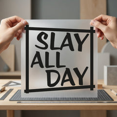 Slay All Day Motivational Aesthetic Ready to Press DTF Transfer for Dtf