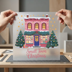 Small Town Christmas Shop Usa Christmas Ready to Press DTF Transfer for Dtf