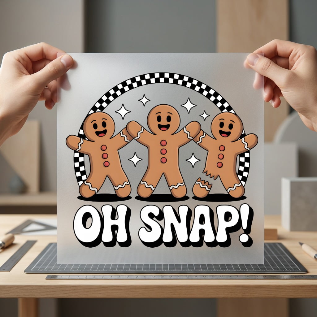 Snap Gingerbread Retro Christmas Christmas Funny Ready to Press DTF Transfer for Dtf