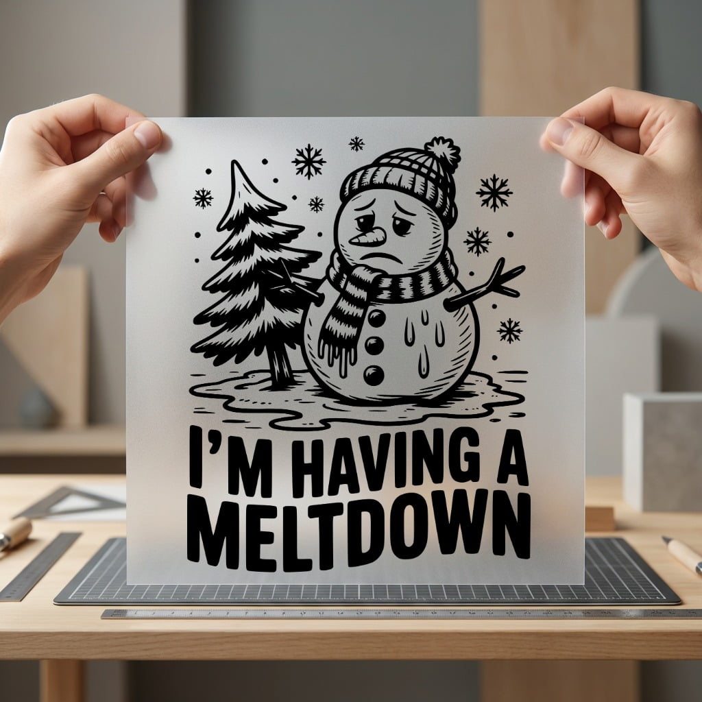 Snowman Meltdown Having Winter Christmas Winter Ready to Press DTF Transfer for Dtf