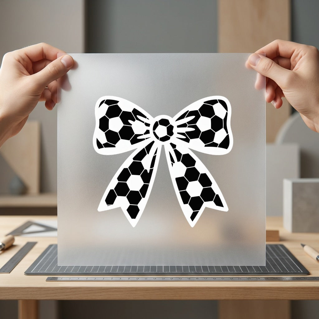 Soccer Ball Bow Sports Aesthetic Fitness Ready to Press DTF Transfer for Dtf