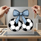 Soccer Ball Bow Sports Fitness Ready to Press DTF Transfer for Dtf