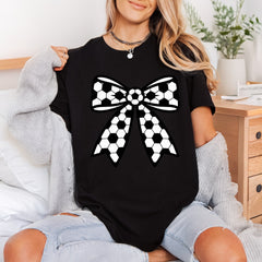Soccer Ball Bow Sports Mom Fitness Ready to Press DTF Transfer for Dtf