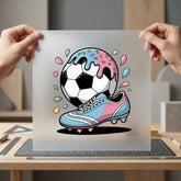 Soccer Ball Cleat Pastel Fitness Ready to Press DTF Transfer for Dtf