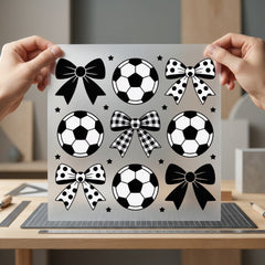 Soccer Bows Game Day Fitness Ready to Press DTF Transfer for Dtf