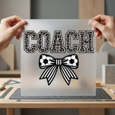 Soccer Coach Leopard Team Mom Fitness Ready to Press DTF Transfer for Dtf