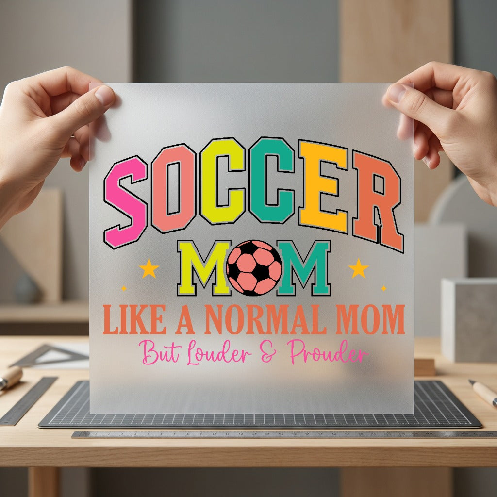 Soccer Mom Like Normal Mom Funny Ready to Press DTF Transfer for Dtf