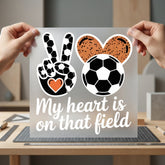 Soccer Peace Heart Sporty Mom Fitness Ready to Press DTF Transfer for Dtf