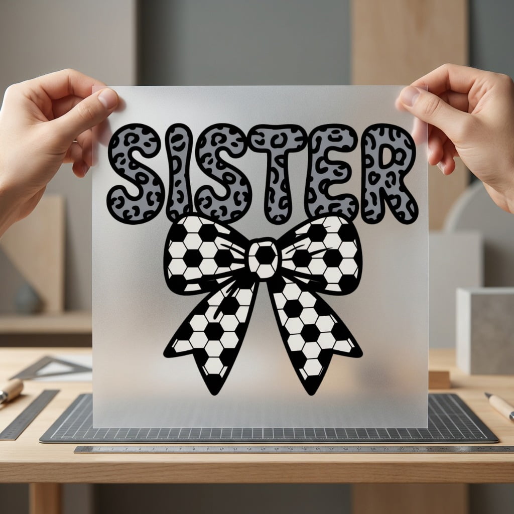 Soccer Sister Leopard Bow Fitness Leopard Ready to Press DTF Transfer for Dtf