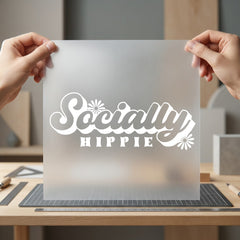 Socially Hippie Retro Diy Vintage Retro Ready to Press DTF Transfer for Dtf