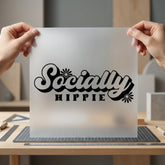Socially Hippie Retro Diy Vintage Retro Ready to Press DTF Transfer for Dtf