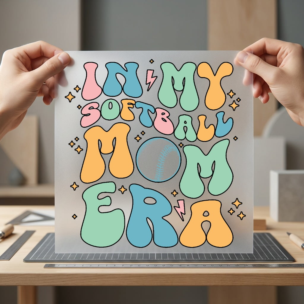 Softball Mom Era Retro Mom Retro Ready to Press DTF Transfer for Dtf