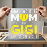 Softball Mom Gigi Game Blessed Mom Ready to Press DTF Transfer for Dtf