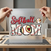 Softball Mom Retro Grunge Mom Vintage Ready to Press DTF Transfer for Dtf