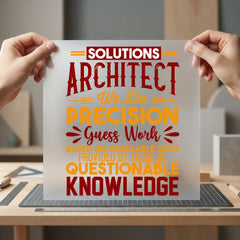 Solutions Architect Funny Quote Funny Sarcastic Ready to Press DTF Transfer for Dtf