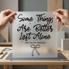 Some Things Better Left Funny Sarcastic Ready to Press DTF Transfer for Dtf