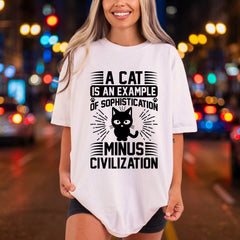 Sophisticated Cat Quote Humorous Mom Dad Ready to Press DTF Transfer for Dtf