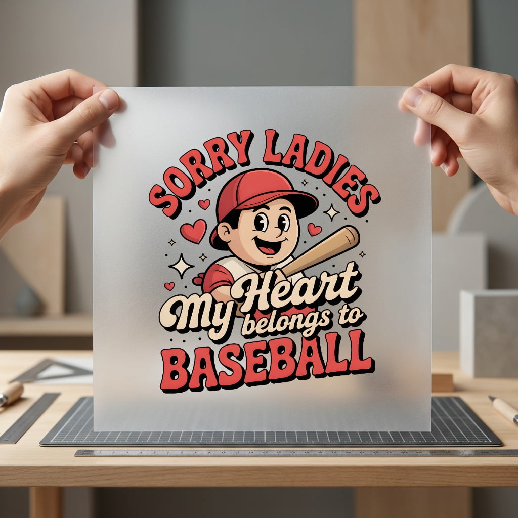 Sorry Ladies Heart Belongs Dad Funny Ready to Press DTF Transfer for Dtf