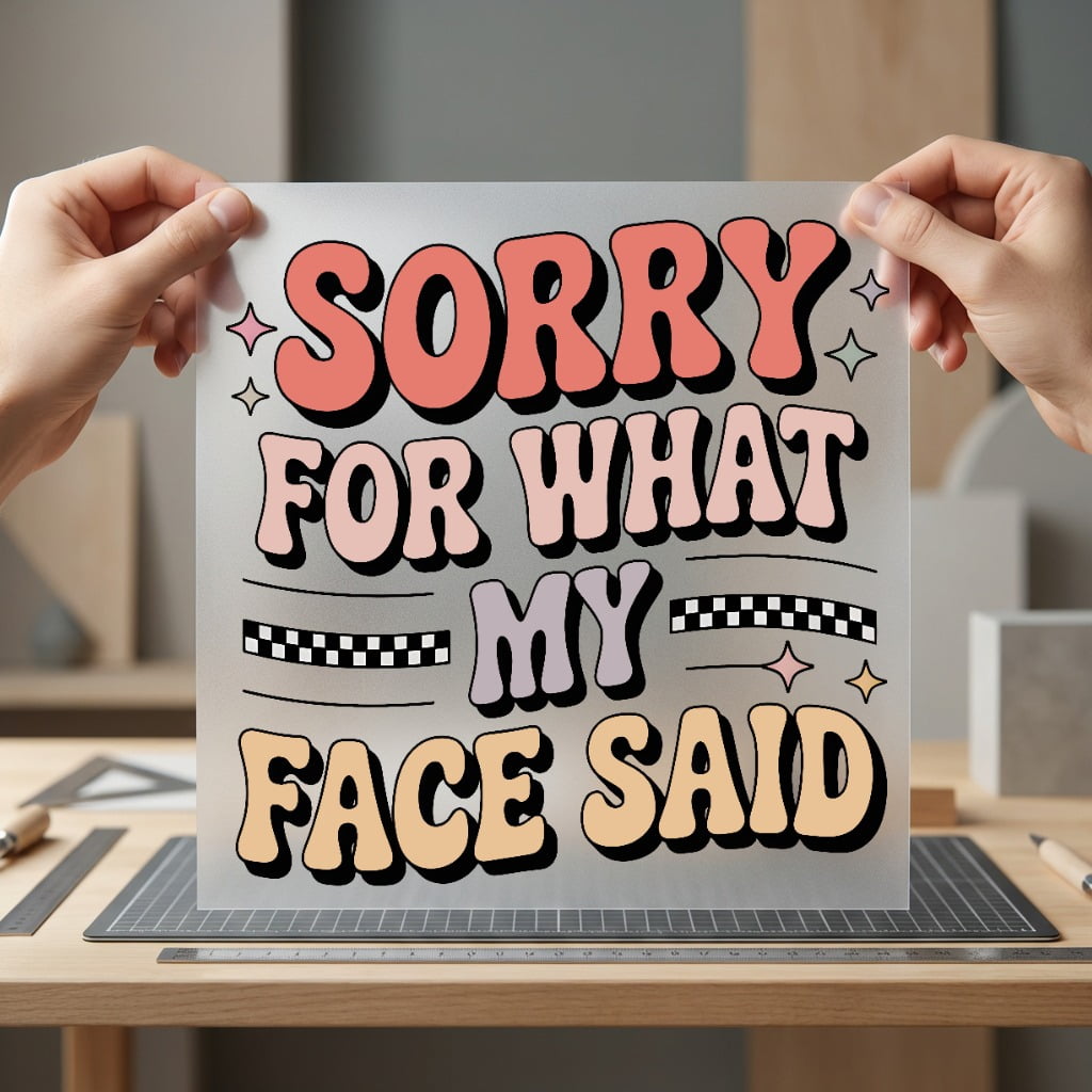 Sorry What Face Said Funny Sarcastic Ready to Press DTF Transfer for Dtf