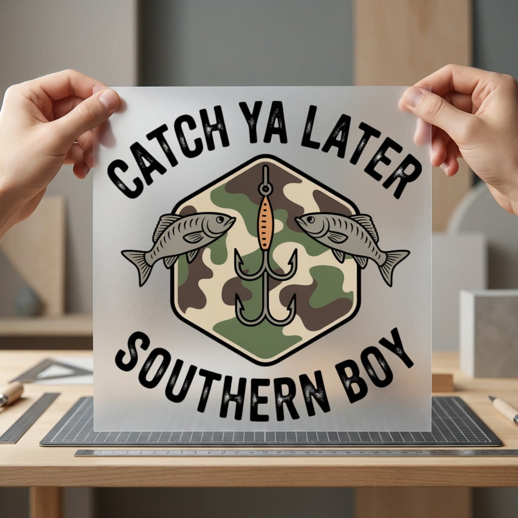 Southern Boy Fishing Art Usa Country Ready to Press DTF Transfer for Dtf