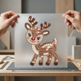 Sparkle Reindeer Holiday Diy Christmas Ready to Press DTF Transfer for Dtf
