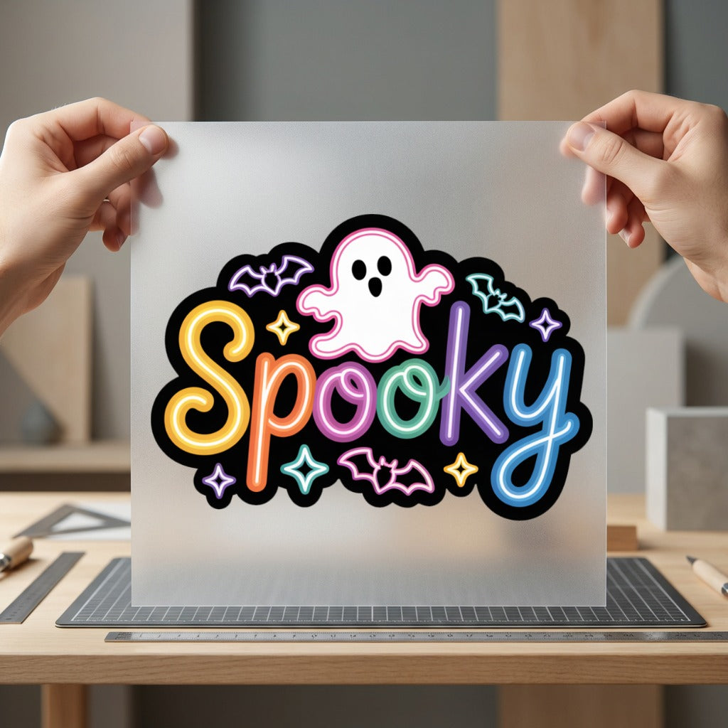 Spooky Ghost Halloween Diy Halloween Funny Ready to Press DTF Transfer for Dtf