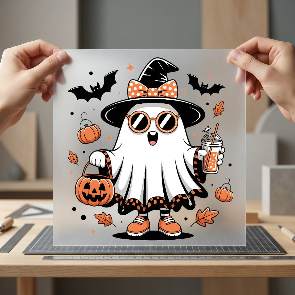 Spooky Ghost Halloween Retro Halloween Autumn Ready to Press DTF Transfer for Dtf
