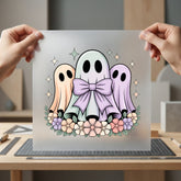 Spooky Ghosts Pastel Diy Halloween Aesthetic Ready to Press DTF Transfer for Dtf