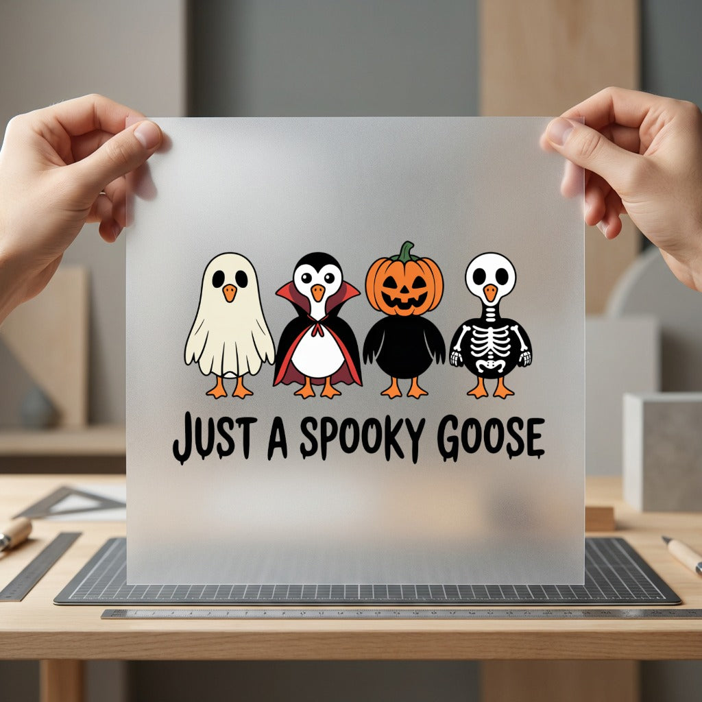 Spooky Goose Halloween Diy Halloween Funny Ready to Press DTF Transfer for Dtf