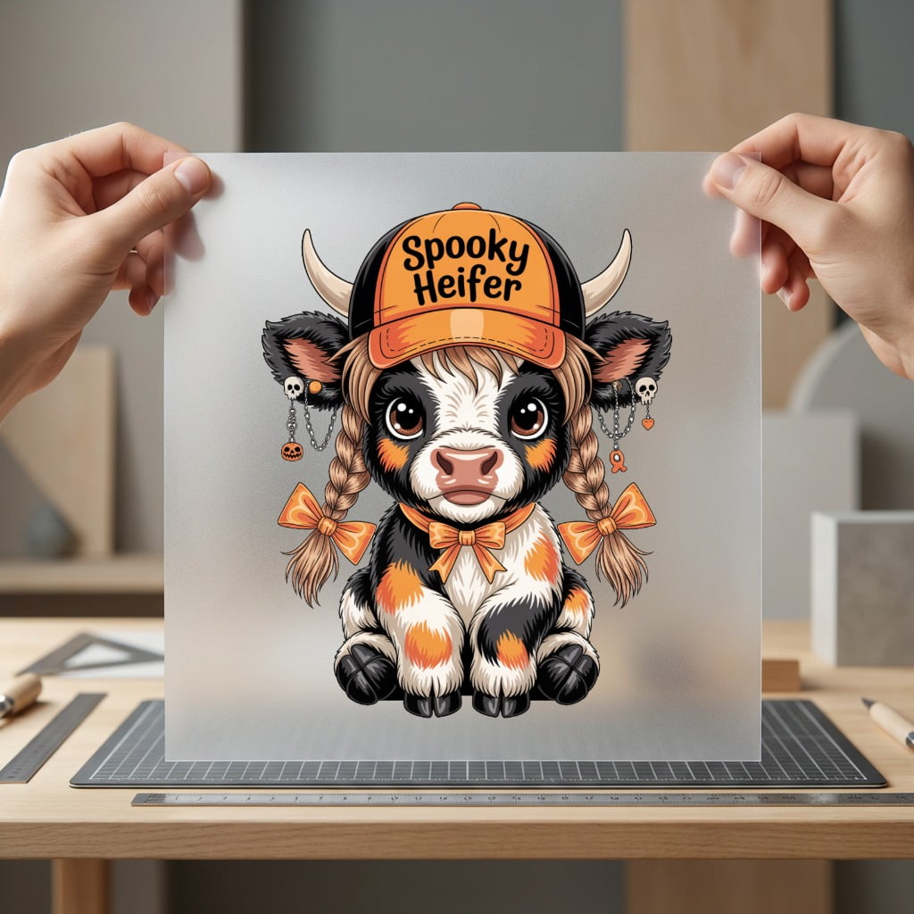 Spooky Heifer Halloween Fall Halloween Funny Ready to Press DTF Transfer for Dtf