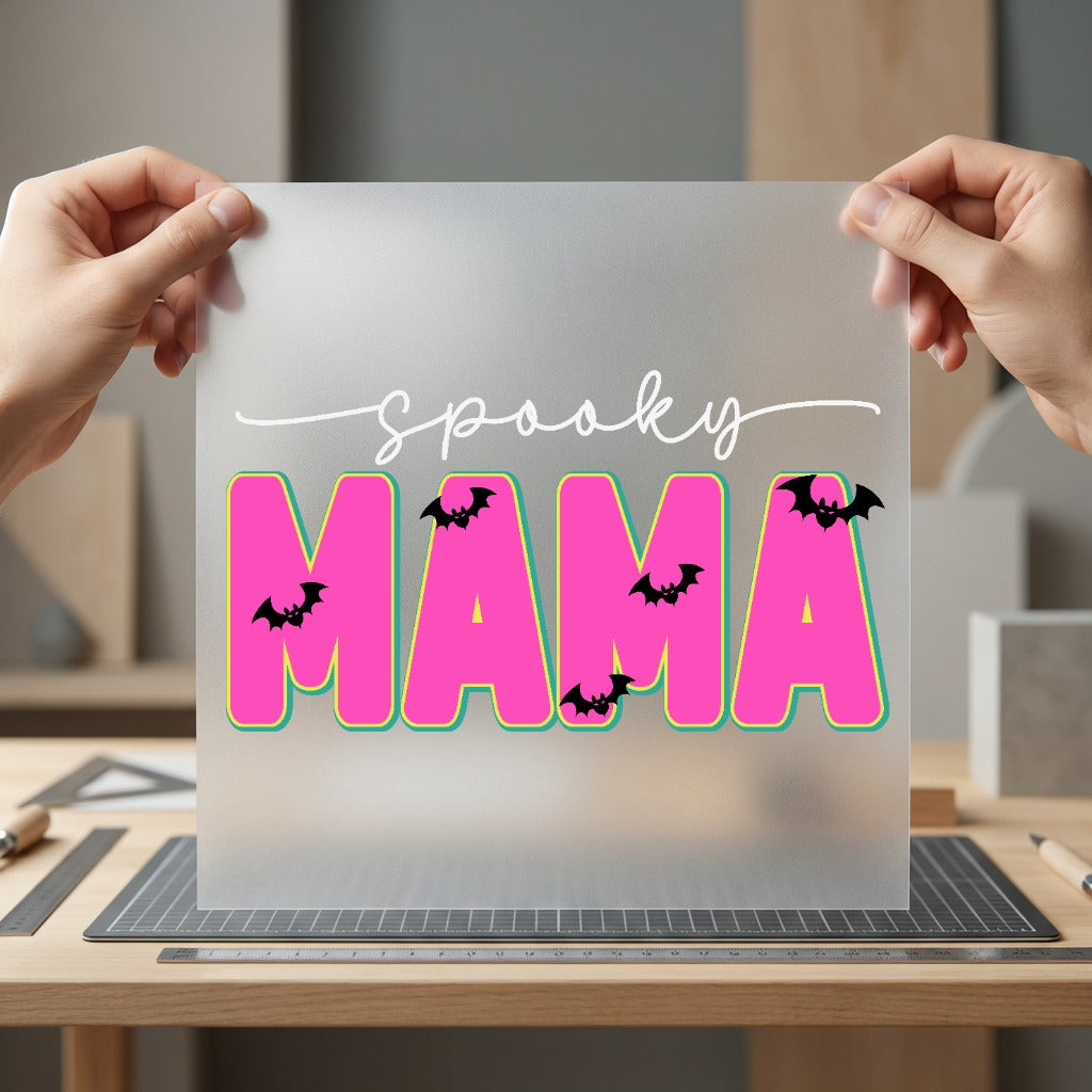 Spooky Mama Halloween Retro Halloween Mom Ready to Press DTF Transfer for Dtf
