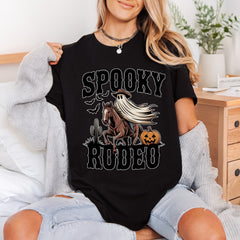 Spooky Rodeo Western Ghost Usa Halloween Ready to Press DTF Transfer for Dtf