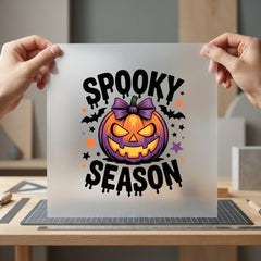 Spooky Season Pumpkin Halloween Halloween Ready to Press DTF Transfer for Dtf