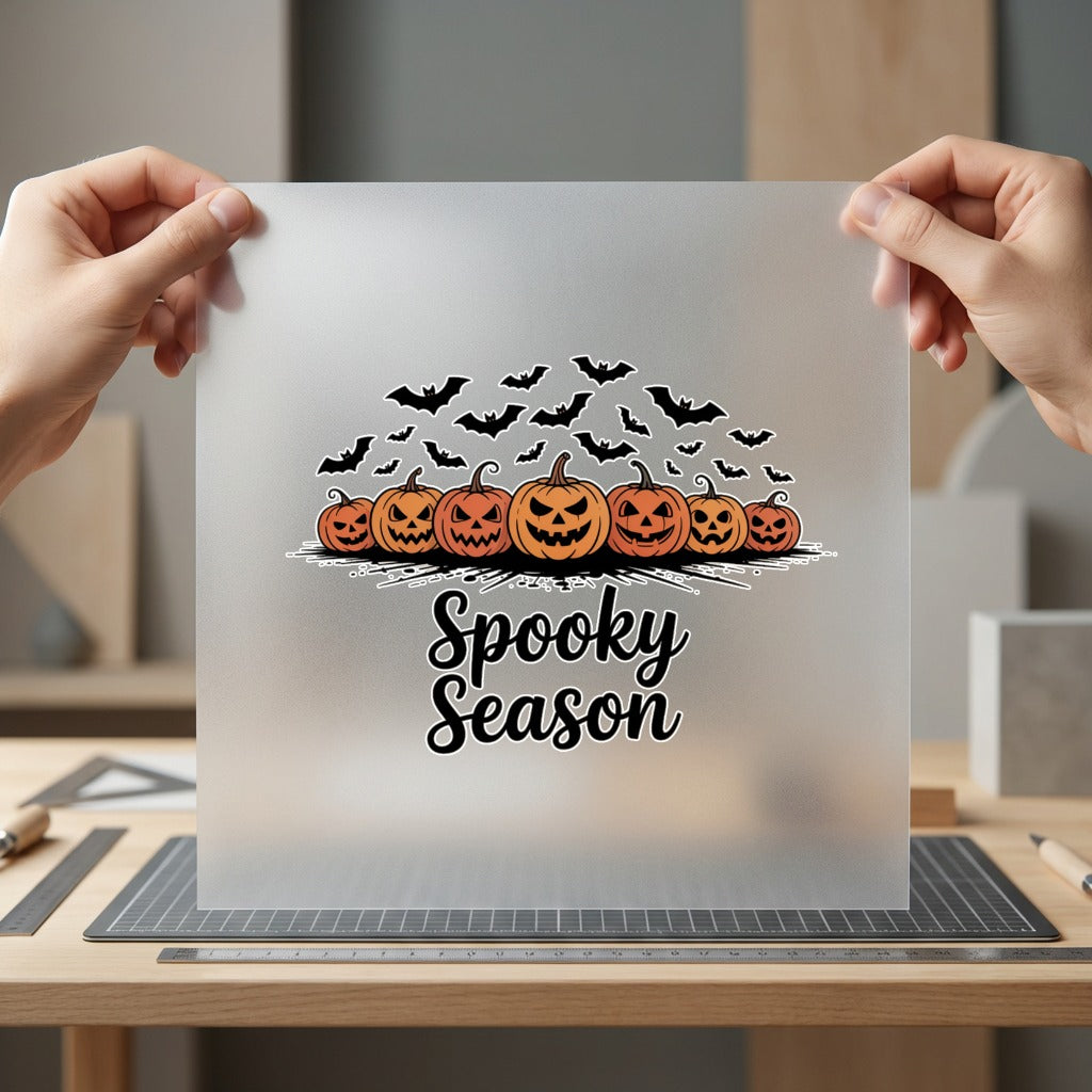 Spooky Season Pumpkins Bats Halloween Fall Ready to Press DTF Transfer for Dtf
