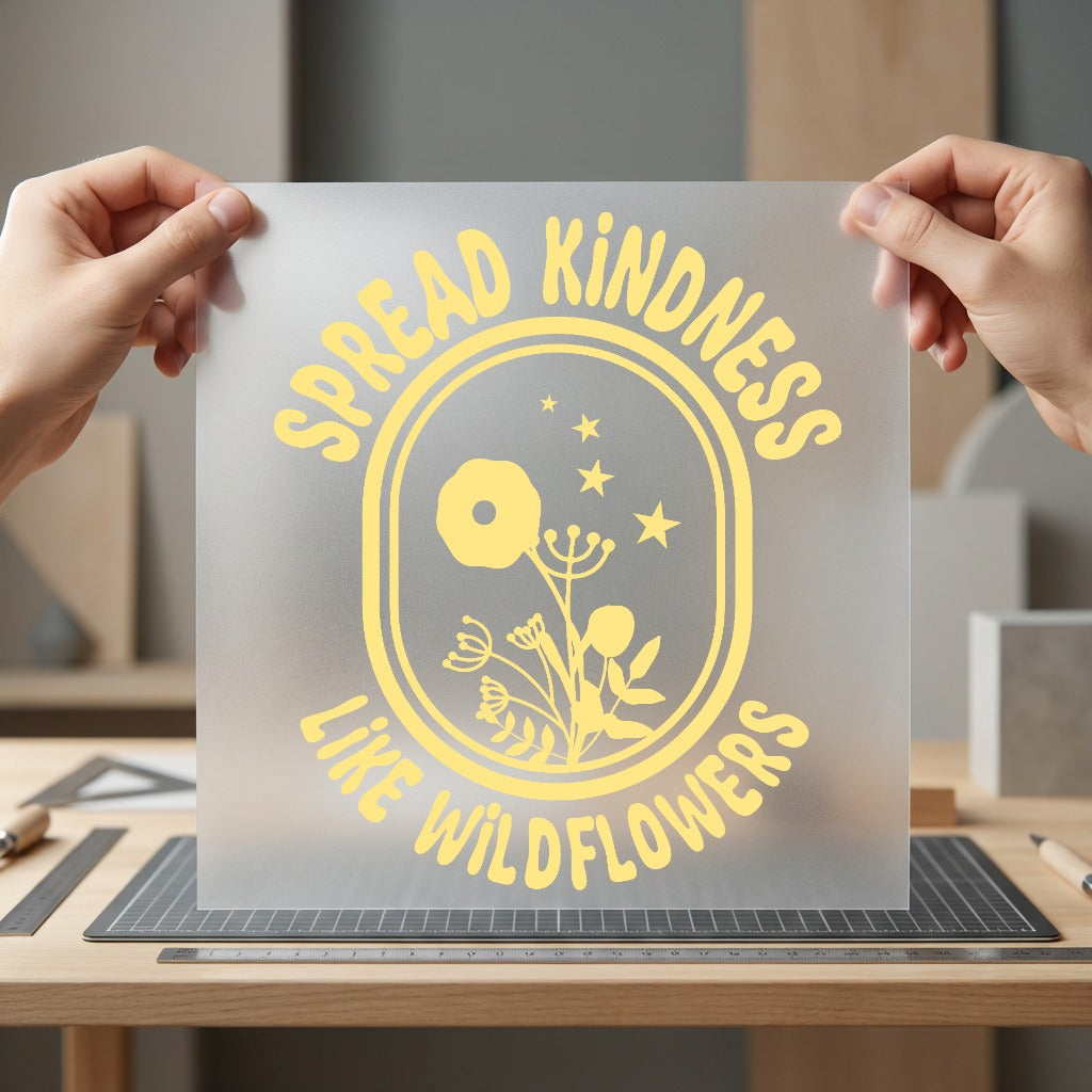 Spread Kindness Like Wildflowers Aesthetic Ready to Press DTF Transfer for Dtf
