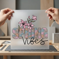 Spring Vibes Floral Cozy Spring Vintage Ready to Press DTF Transfer for Dtf