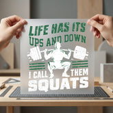 Squat Life Workout Gym Vintage Retro Ready to Press DTF Transfer for Dtf