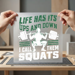 Squat Life Workout Gym Vintage Retro Ready to Press DTF Transfer for Dtf