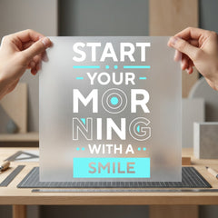 Start Morning Smile Motivational Aesthetic Ready to Press DTF Transfer for Dtf