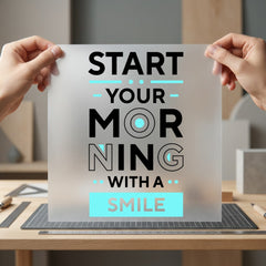 Start Morning Smile Motivational Aesthetic Ready to Press DTF Transfer for Dtf
