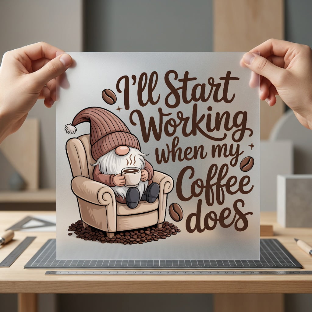 Start Working When Coffee Funny Sarcastic Ready to Press DTF Transfer for Dtf