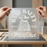 Stay Salty Christian Cowgirl Christian Faith Ready to Press DTF Transfer for Dtf