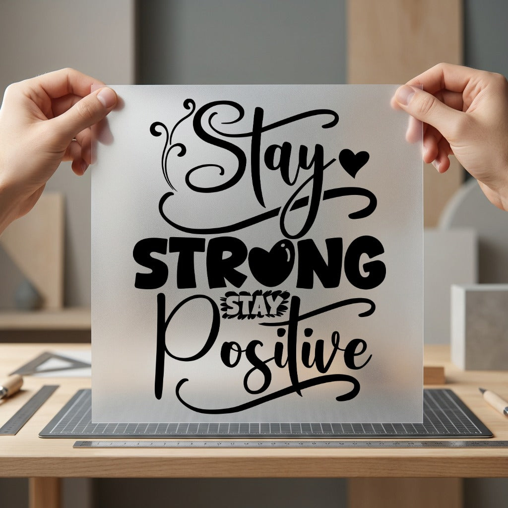 Stay Strong Positive Inspirational Good Vibes Collection Empowerment Collection Ready to Press DTF Transfer for Dtf
