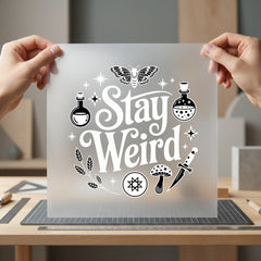 Stay Weird Mystical Diy Boho Aesthetic Ready to Press DTF Transfer for Dtf