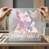 Stay Wild Floral Butterfly Vintage Retro Ready to Press DTF Transfer for Dtf
