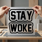 Stay Woke Bold Statement Usa Freedom Ready to Press DTF Transfer for Dtf