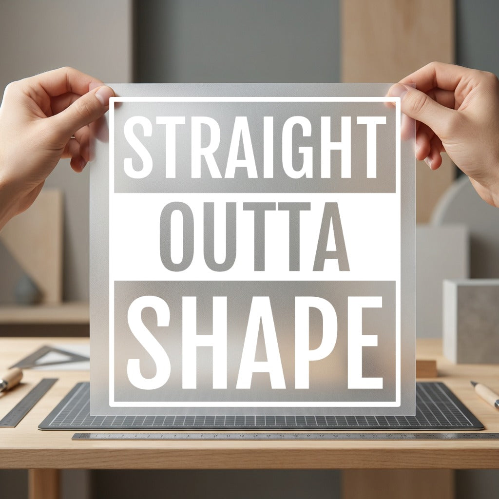 Straight Outta Shape Text Funny Aesthetic Ready to Press DTF Transfer for Dtf