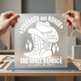 Strength Honor Cowgirl Western Christian Faith Ready to Press DTF Transfer for Dtf