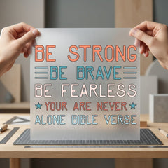 Strong Brave Inspirational Diy Christian Faith Ready to Press DTF Transfer for Dtf